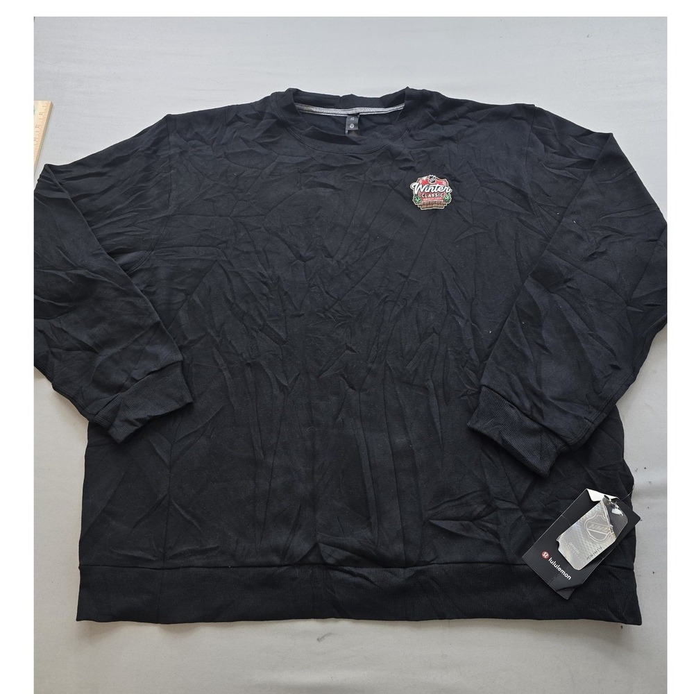 Lululemon NHL 2024 Winter Classic Steady State Crew Sweatshirt Black XXL NWT